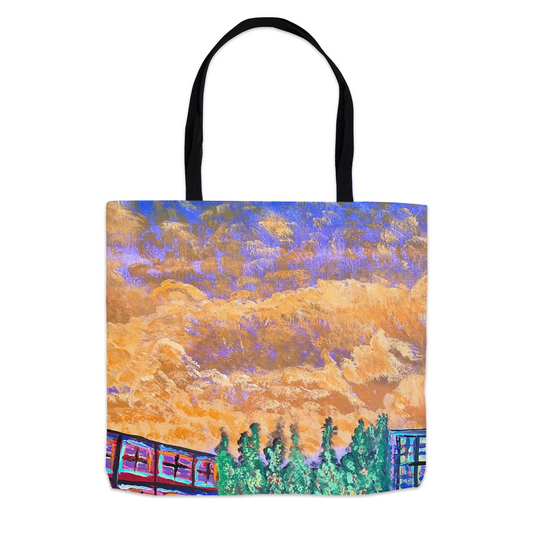 "Beautiful Sky on a Terrible Day" Tote Bags