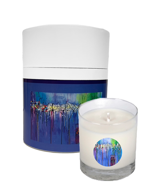 8.5 oz. White Tea Scented Soy Candle - "Tulips" by Anna Feneis