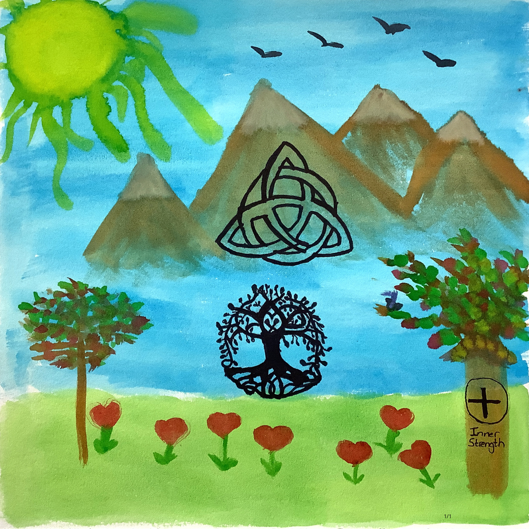 Twist Hearts "Heritage, Love, Hope" Single Linen Coaster