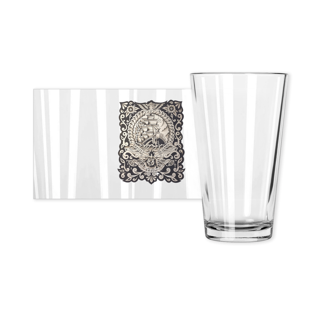 "Through the Still and Storm" Pint Glass