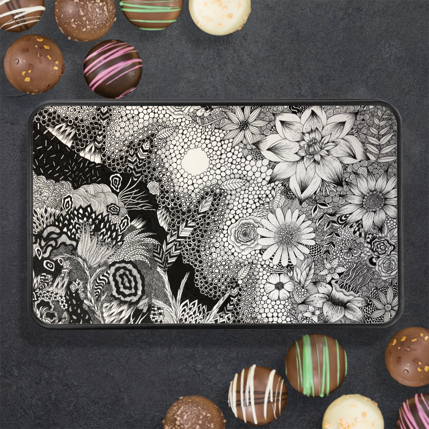 Handmade Chocolate Truffles in "Lighter Times" Tin