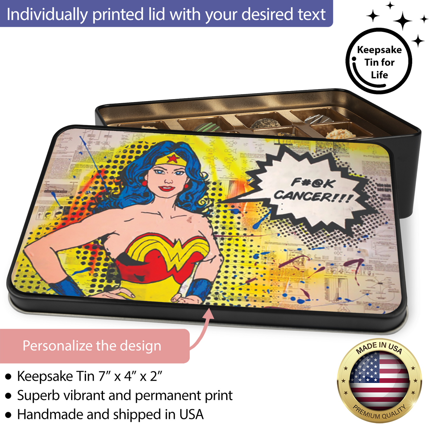 Handmade Chocolate Truffles with "Empowered" Tin