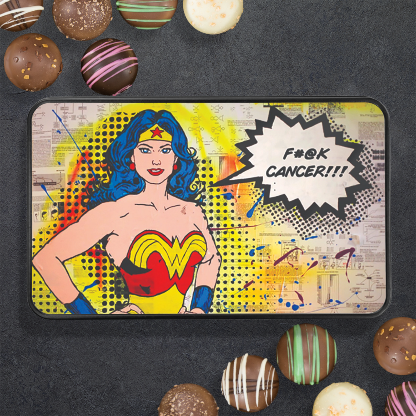 Handmade Chocolate Truffles with "Empowered" Tin