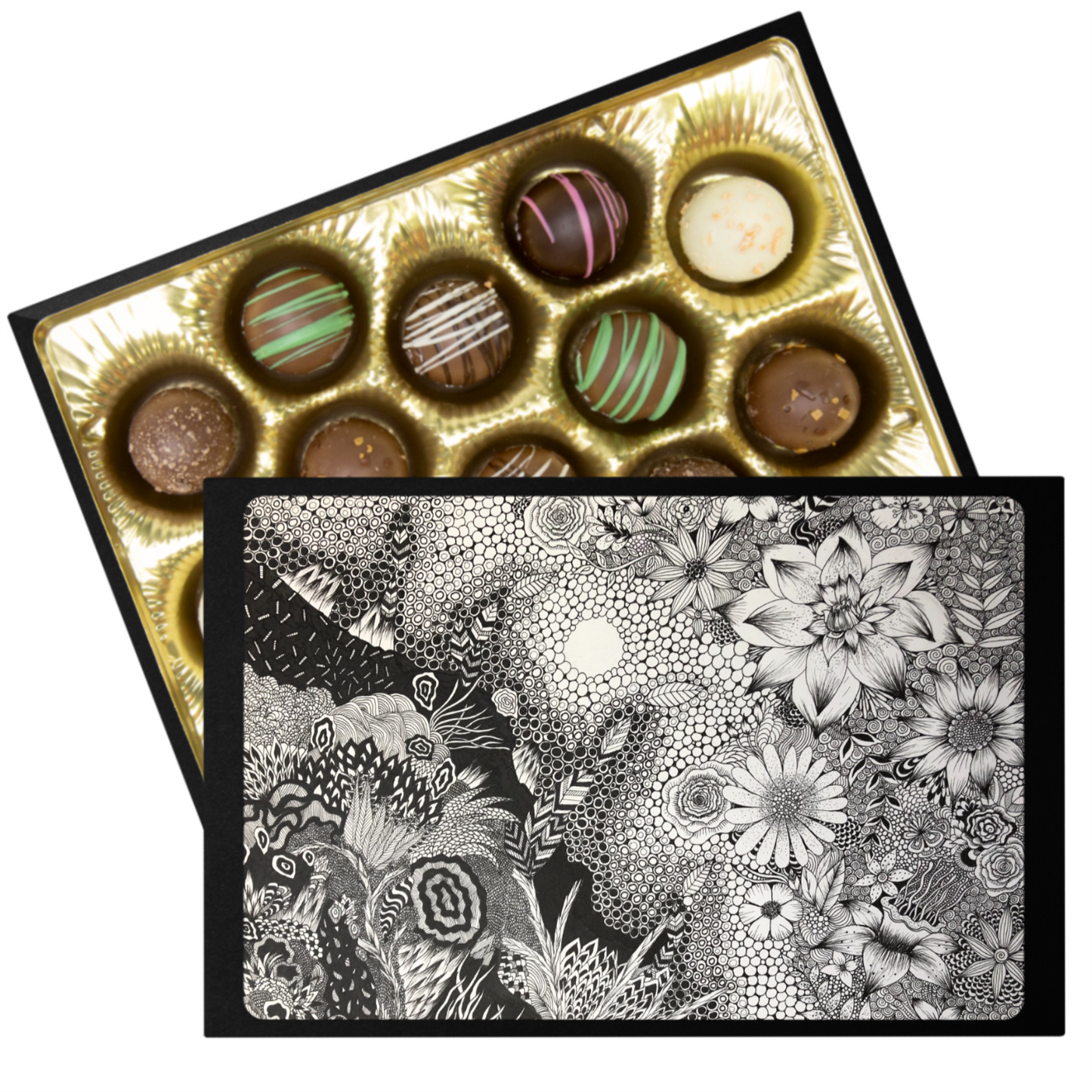 Handmade Chocolate Truffles in "Lighter Times" Box