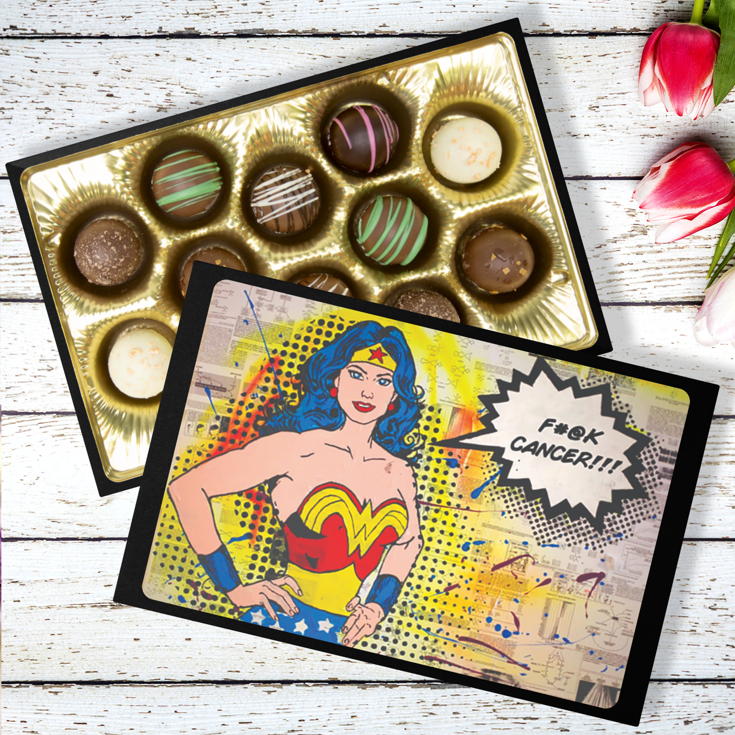 Handmade Chocolate Truffles with "Empowered" Box
