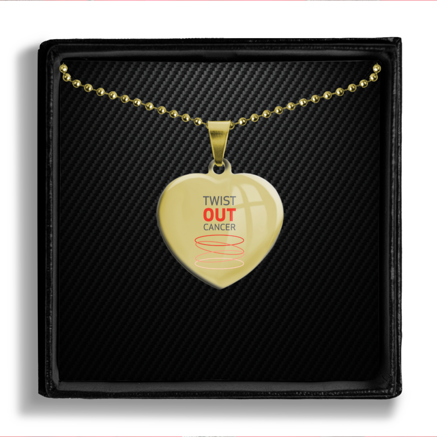 Twist Out Cancer Heart Pendant