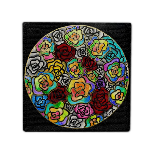 "Diagnosis and Outcome" Single Linen Coaster (Color)