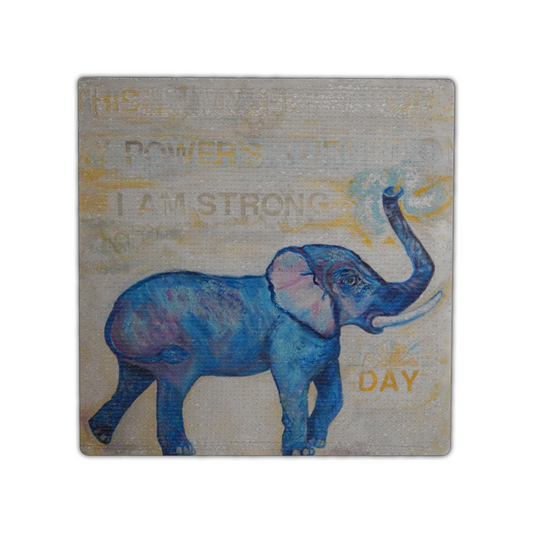 "My Power's Turned On" Single Linen Coaster
