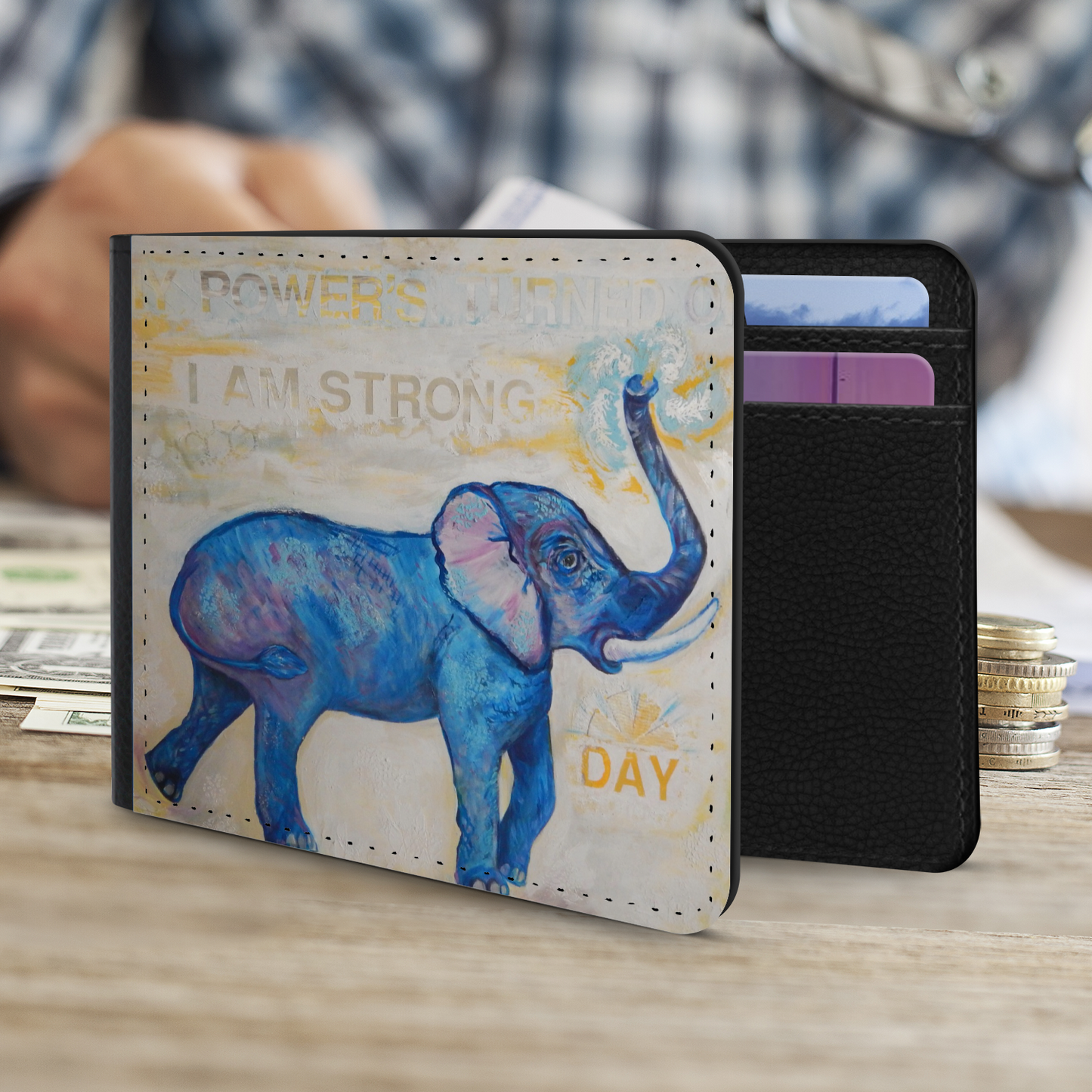 "My Power's Turned On" Vegan Leather Wallet