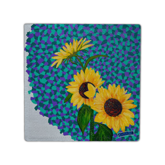 "Tapestry for a Warrior" Single Linen Coaster