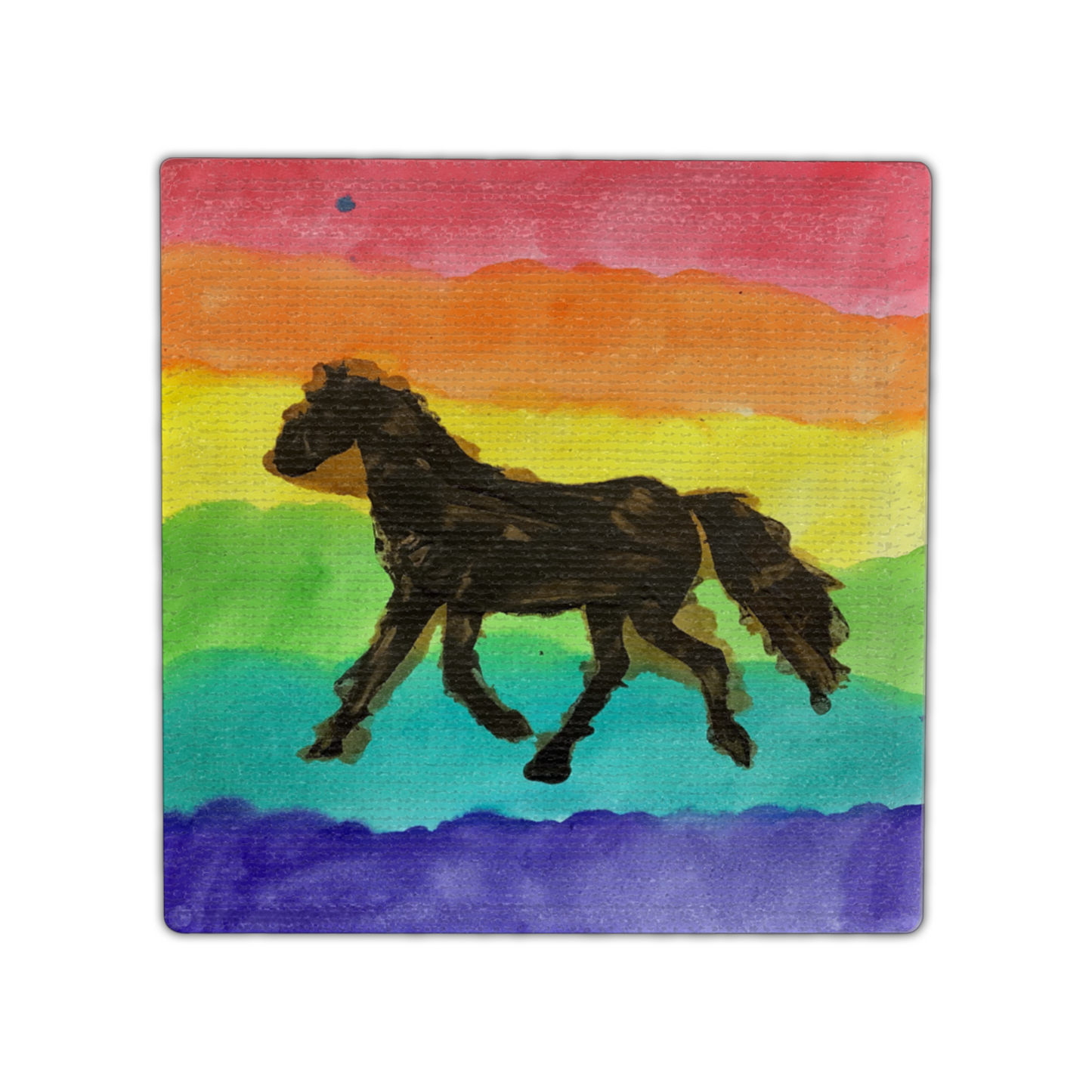 Twist Hearts "Horses and Hearts" Single Linen Coaster