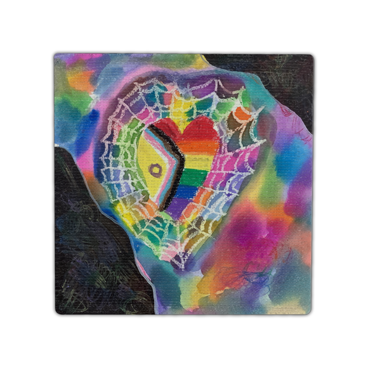 Twist Hearts "Symbols of Love" Single Linen Coaster