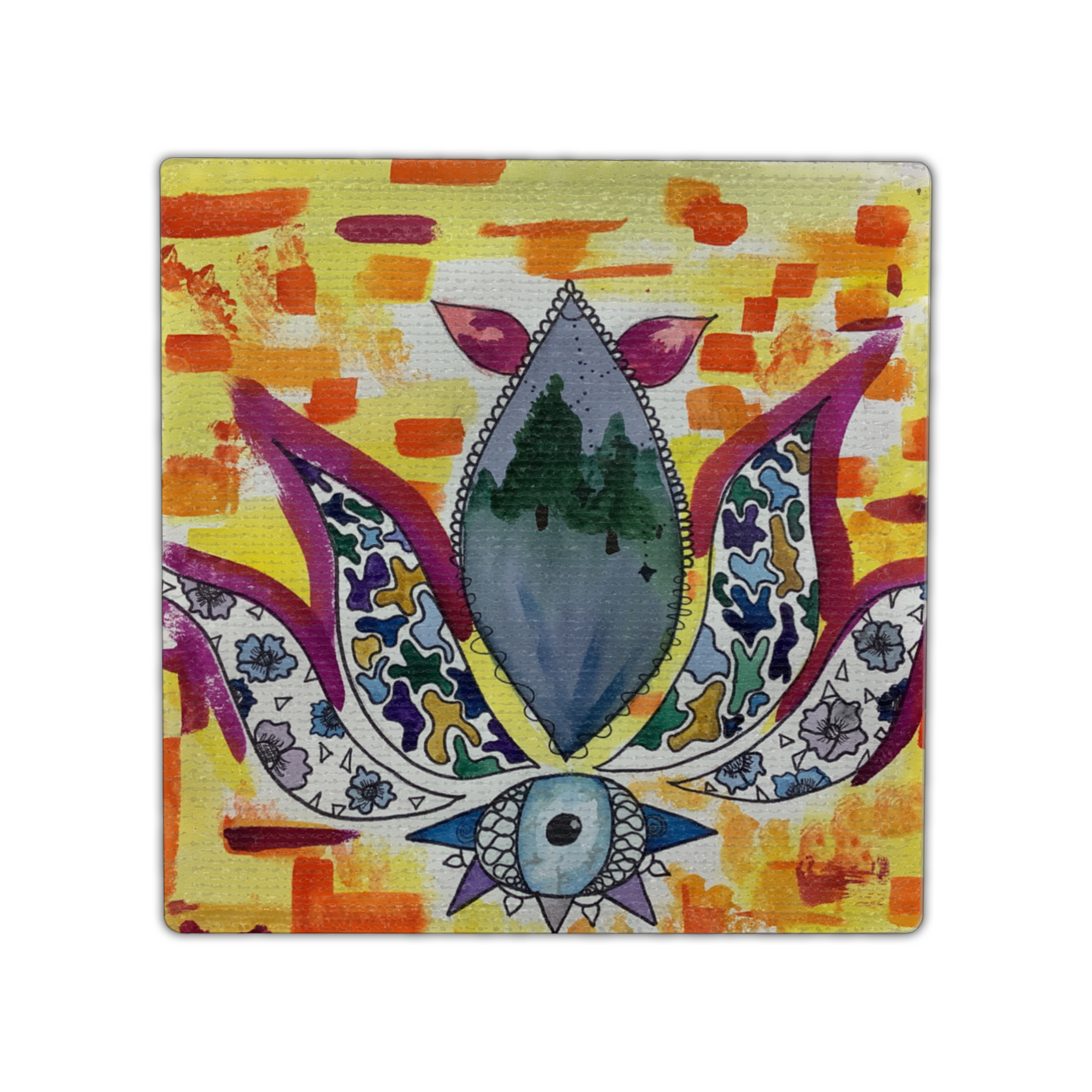 Twist Hearts "Symbols of Love" Single Linen Coaster