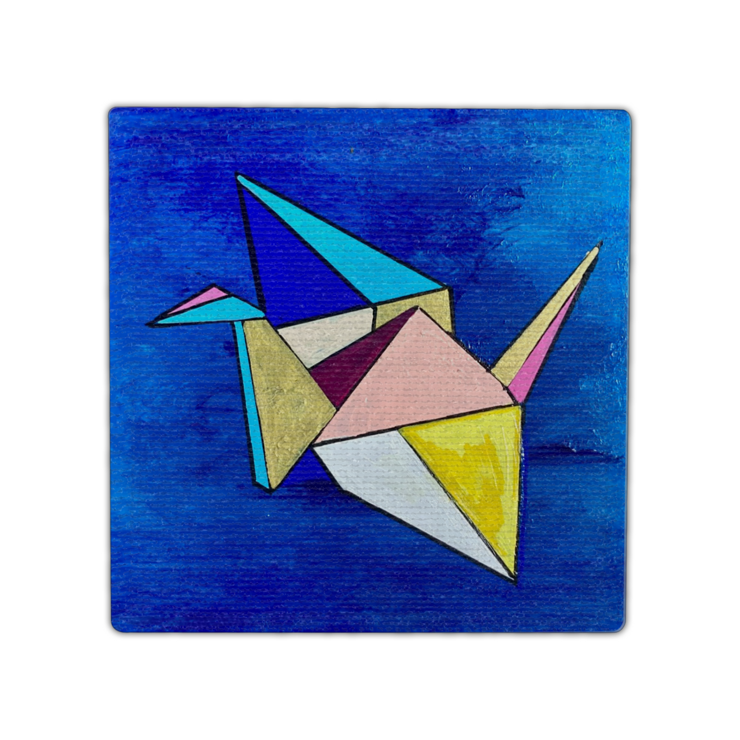 "Paper Cranes for Pam" Single Linen Coaster