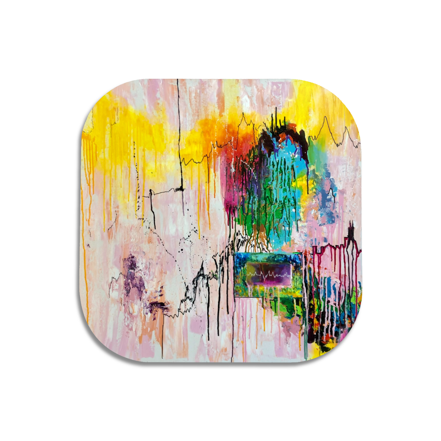 "Camino" Single Wooden Coaster