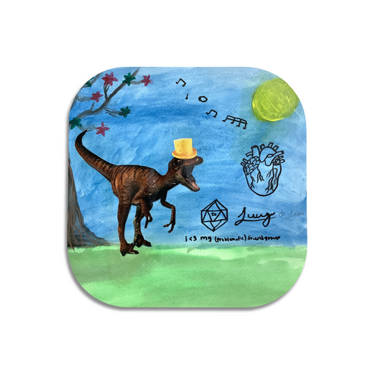 Twist Hearts ":)" Single Wooden Coaster