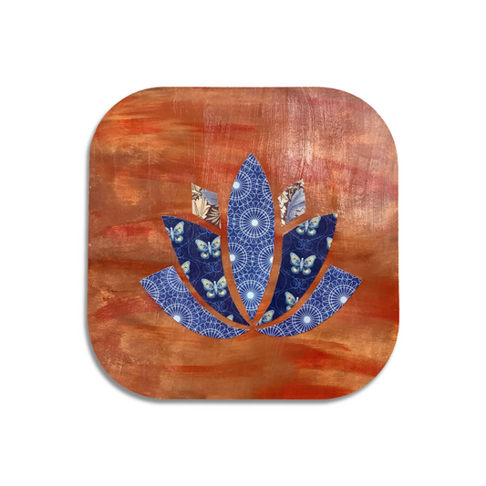 Twist Hearts "Growth and Gratitude" Single Wooden Coaster