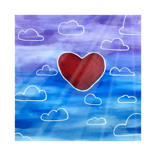 Twist Hearts "Symbols of Love" Single Glass Coaster