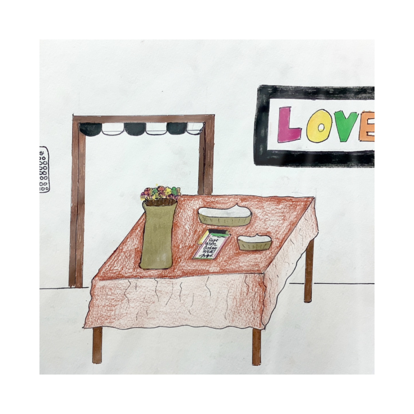 Twist Hearts "Symbols of Love" Single Glass Coaster