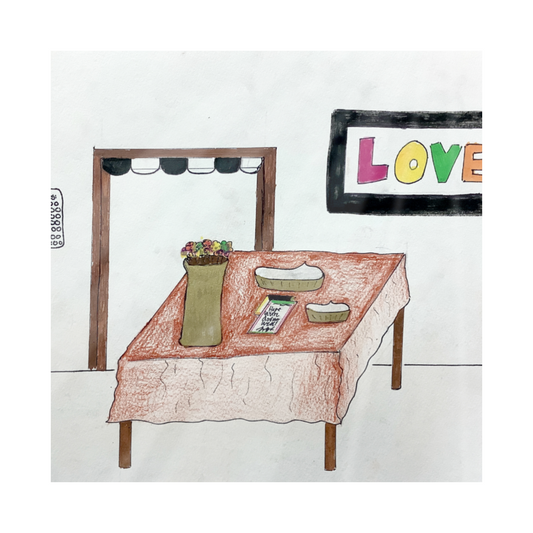 Twist Hearts "Symbols of Love" Single Glass Coaster