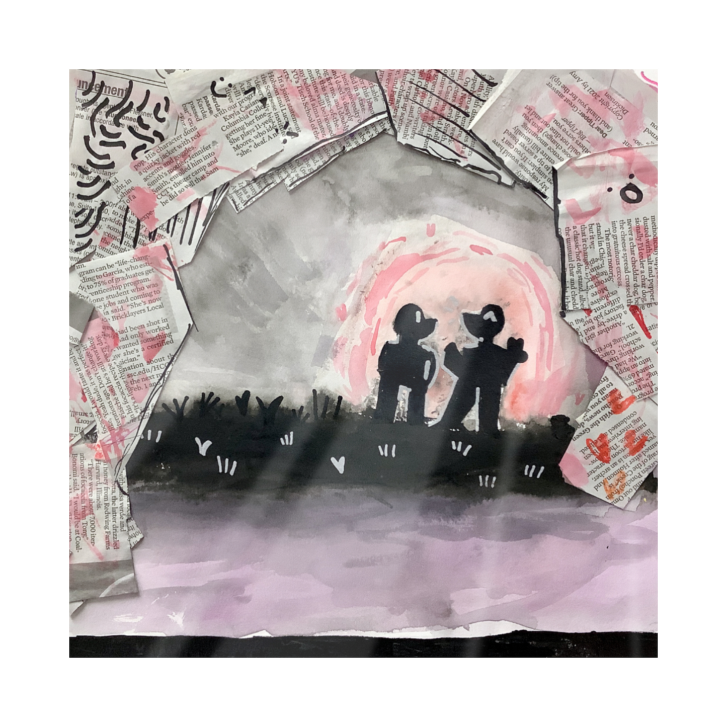 Twist Hearts "Symbols of Love" Single Glass Coaster