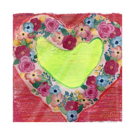 Twist Hearts "Hearts of Love" Single Glass Coaster