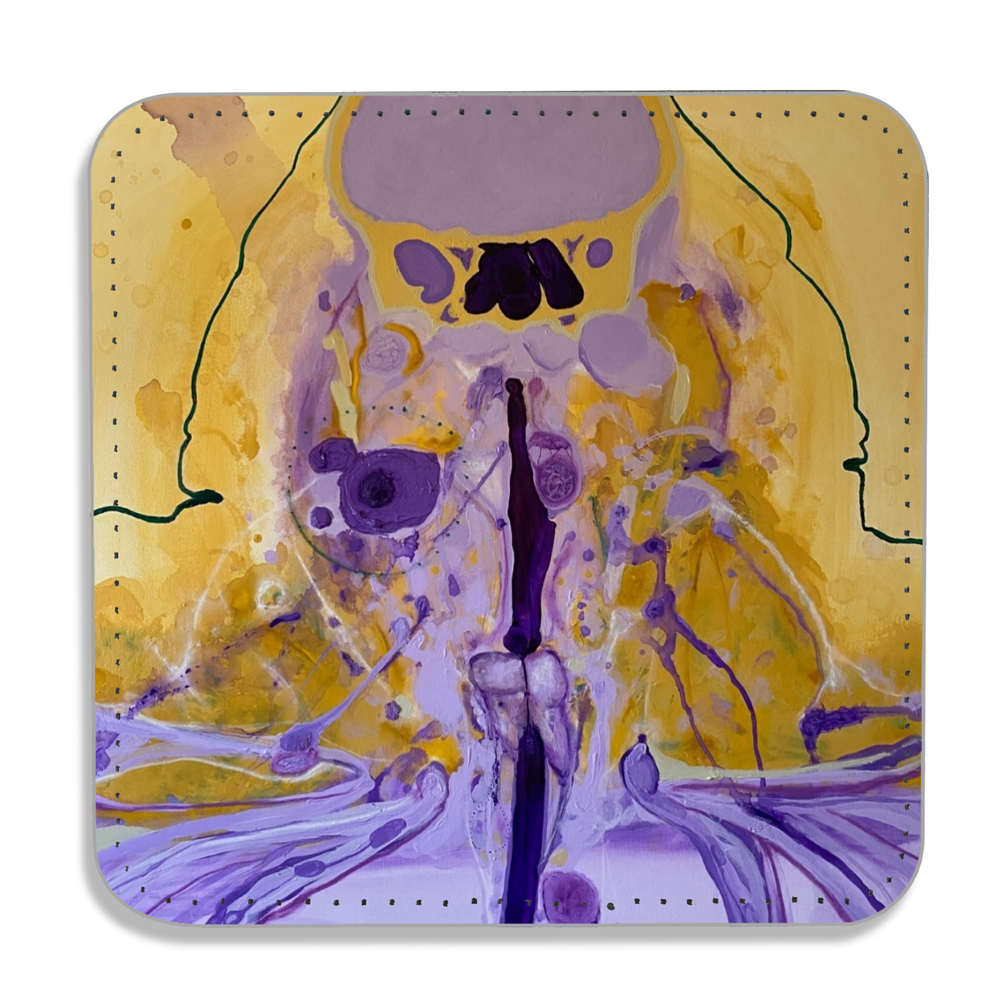 "She Overcame Everything Meant to Destroy Her" Single Vegan Leather Coaster