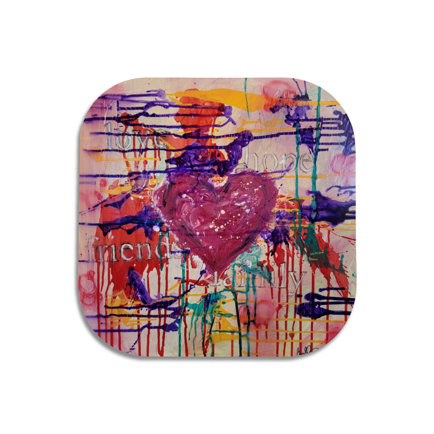 "Love Over Everything" Single Wooden Coaster