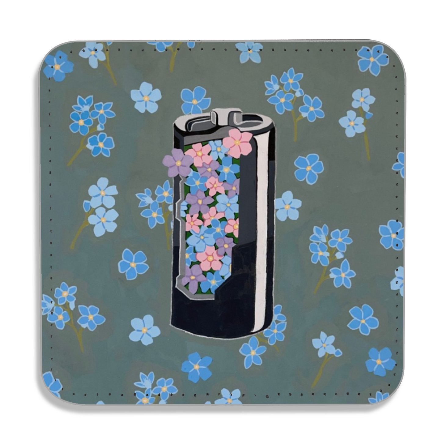 "Infinite Charge" Single Vegan Leather Coaster