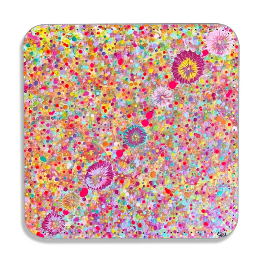 "Bright / Fight / Light" Single Vegan Leather Coaster