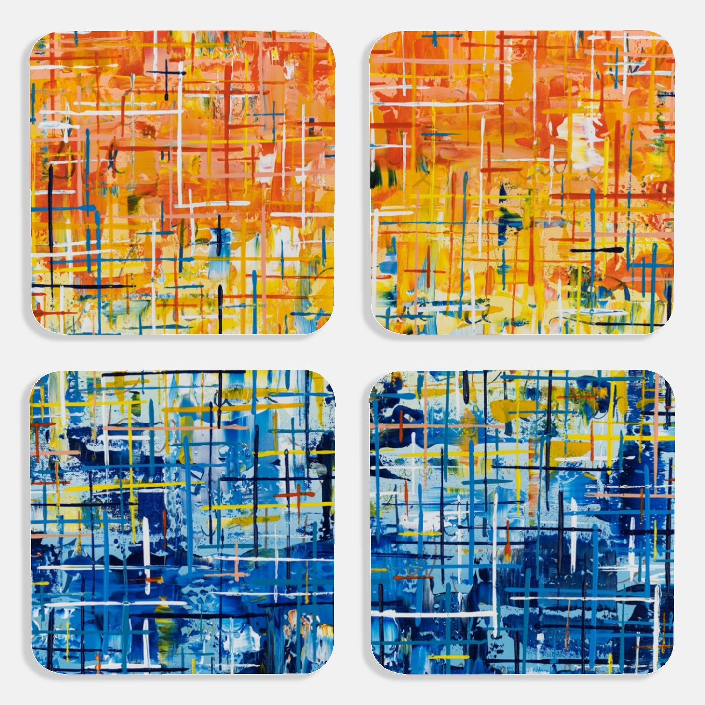 "The Gift Breast Cancer Gave Me" Vegan Leather Coasters (4 pack)