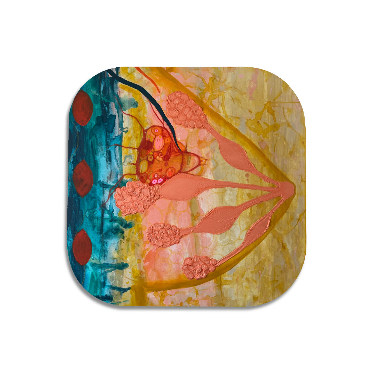 "She Laughed as if We Would Never Die" Single Wooden Coaster