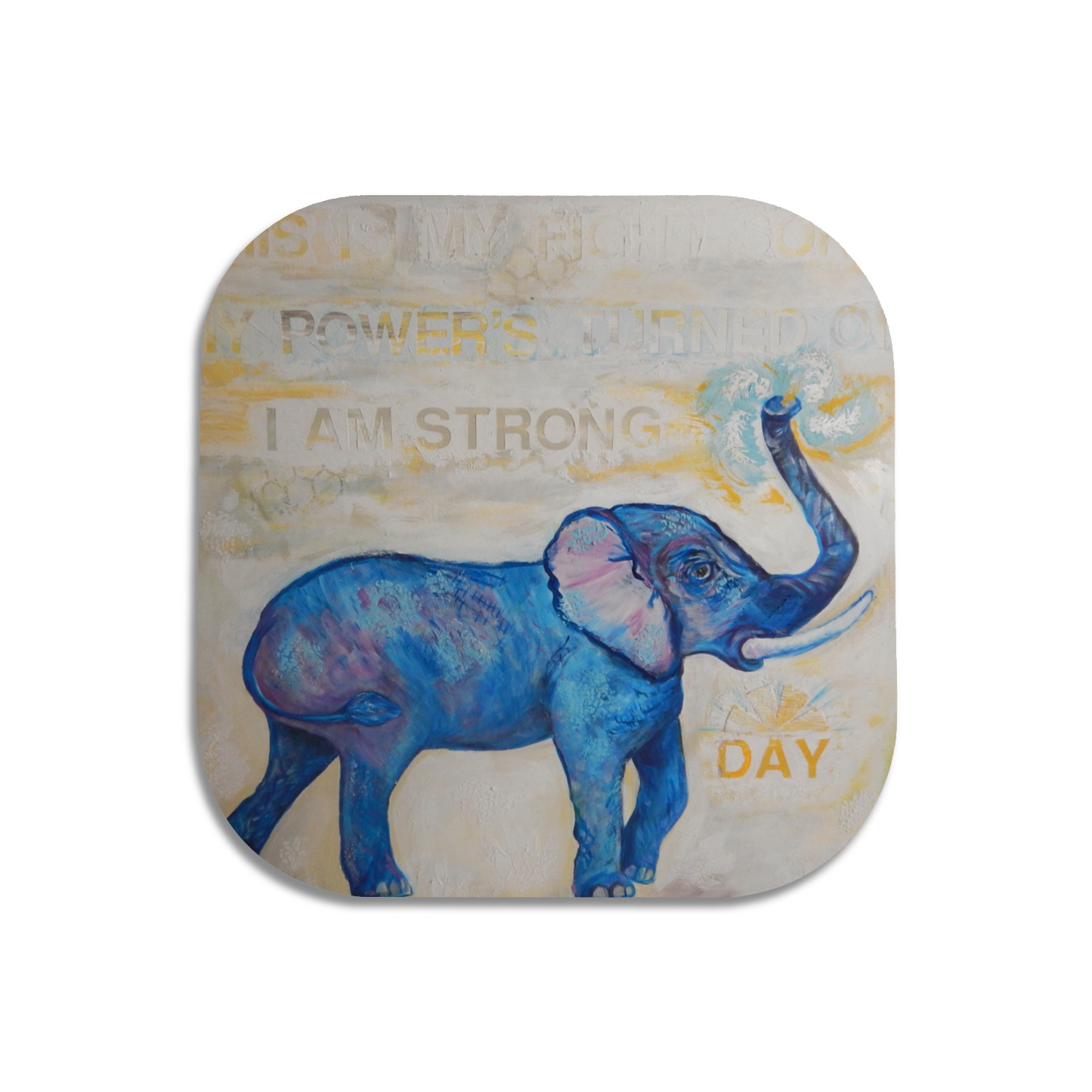 "My Power's Turned On" Single Wooden Coaster