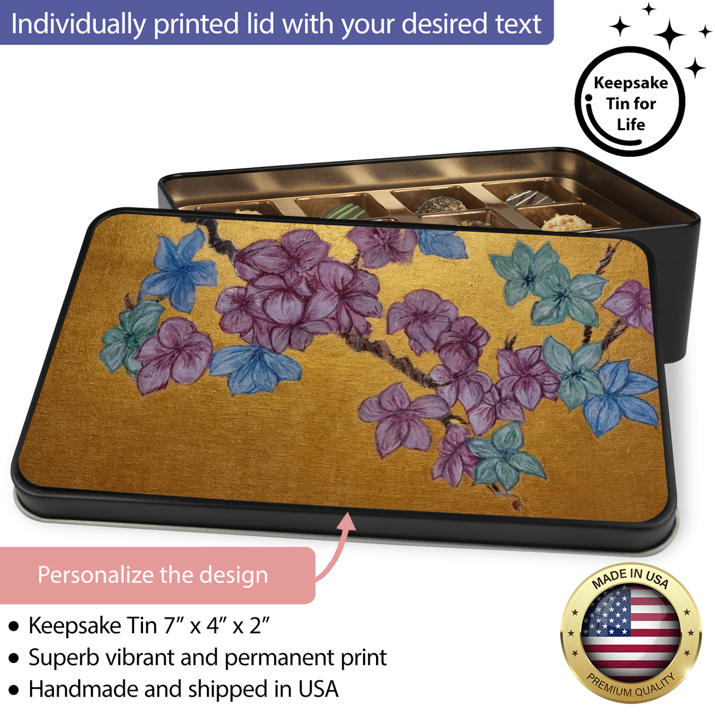 Handmade Chocolate Truffles in "3 Colors" Tin