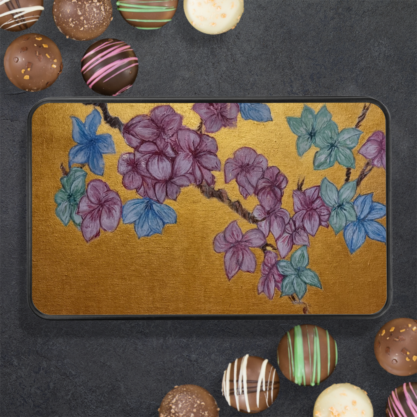 Handmade Chocolate Truffles in "3 Colors" Tin