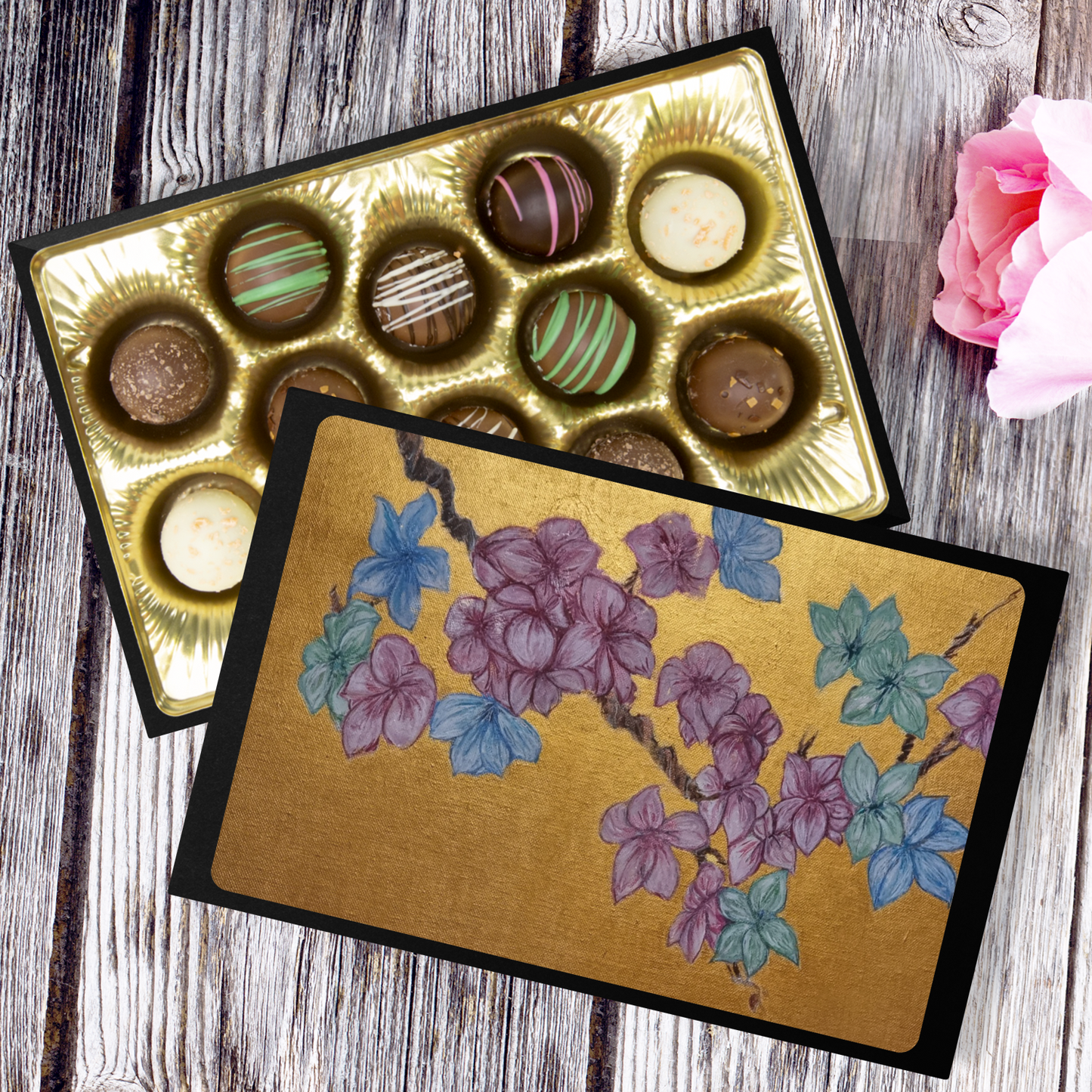 Handmade Chocolate Truffles in "3 Colors" Box