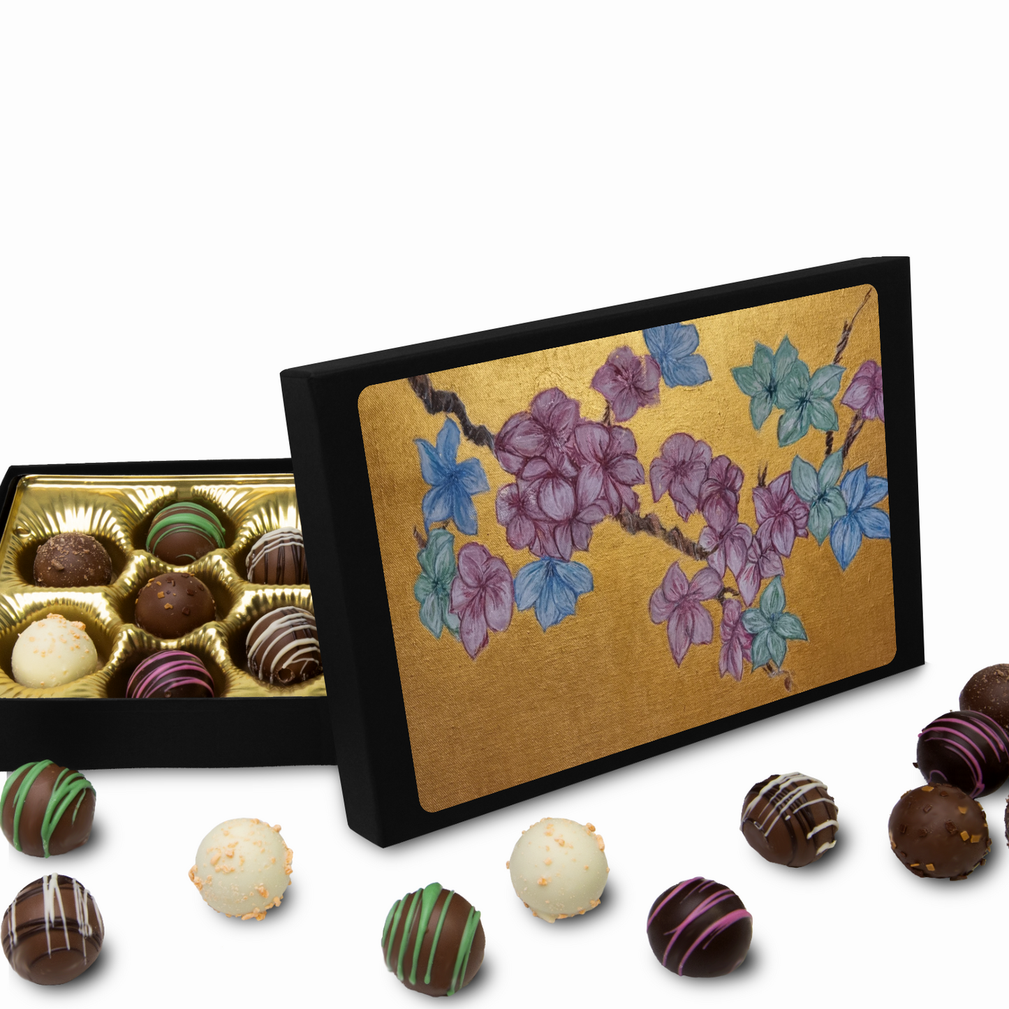 Handmade Chocolate Truffles in "3 Colors" Box