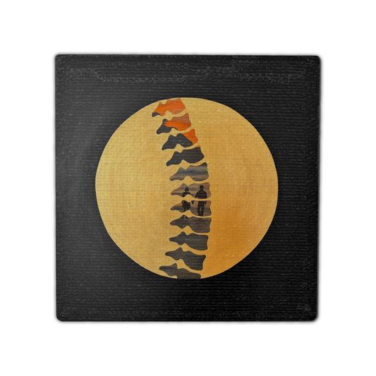 "Backbone" Single Linen Coaster