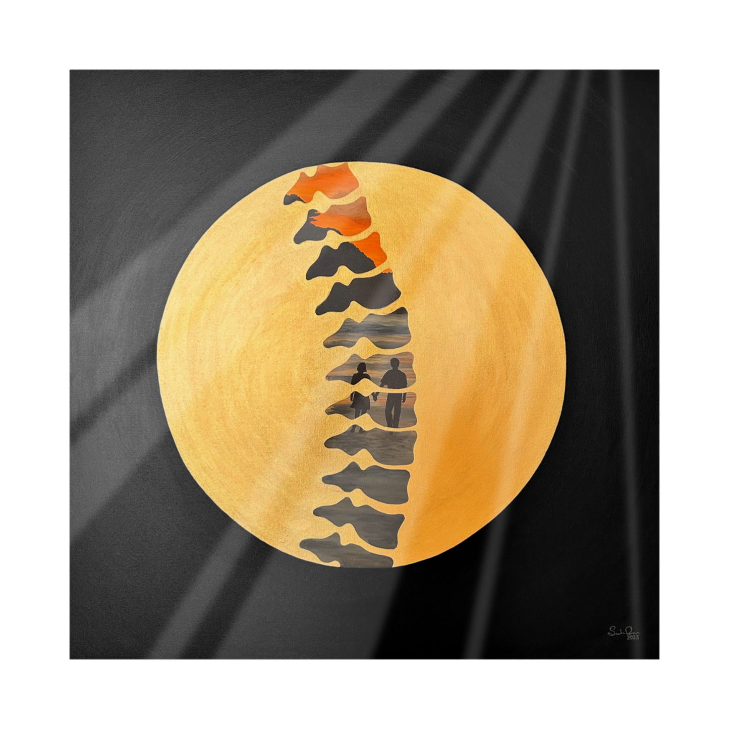 "Backbone" Single Glass Coaster