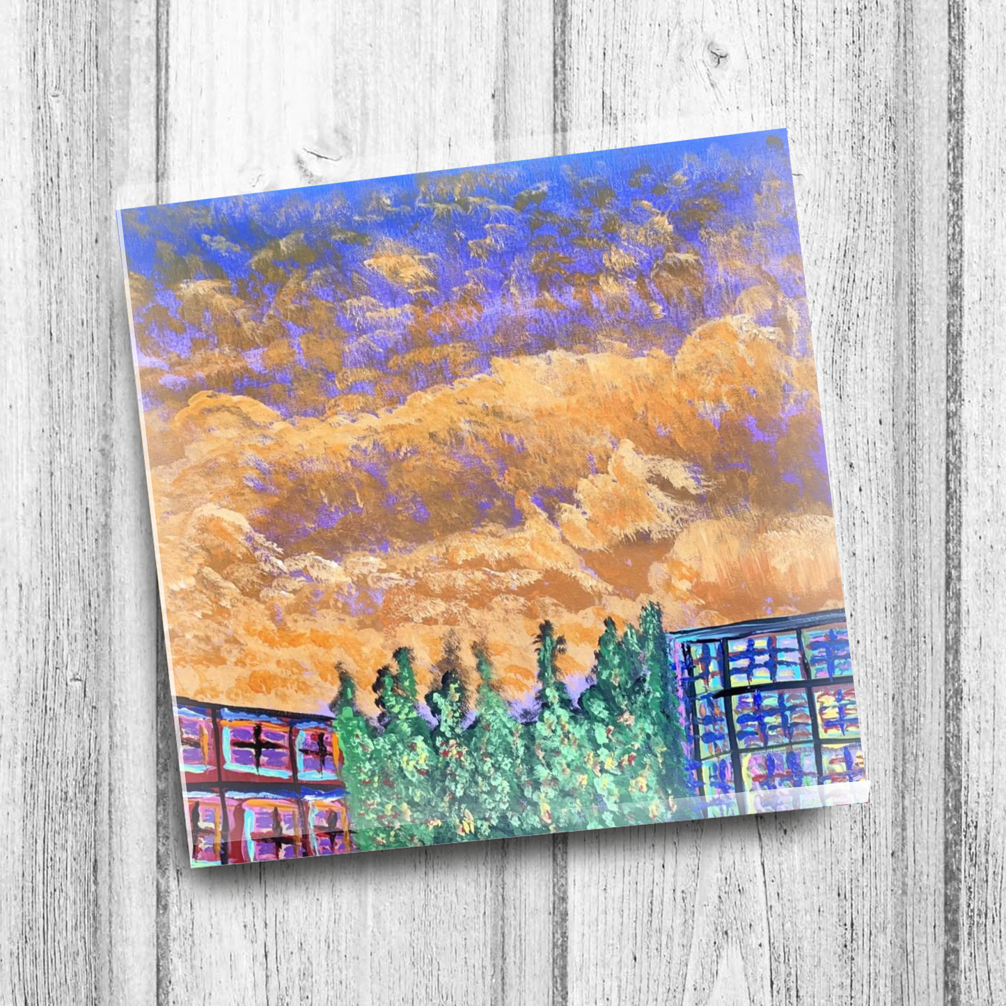 "Beautiful Sky on a Terrible Day" Single Glass Coaster