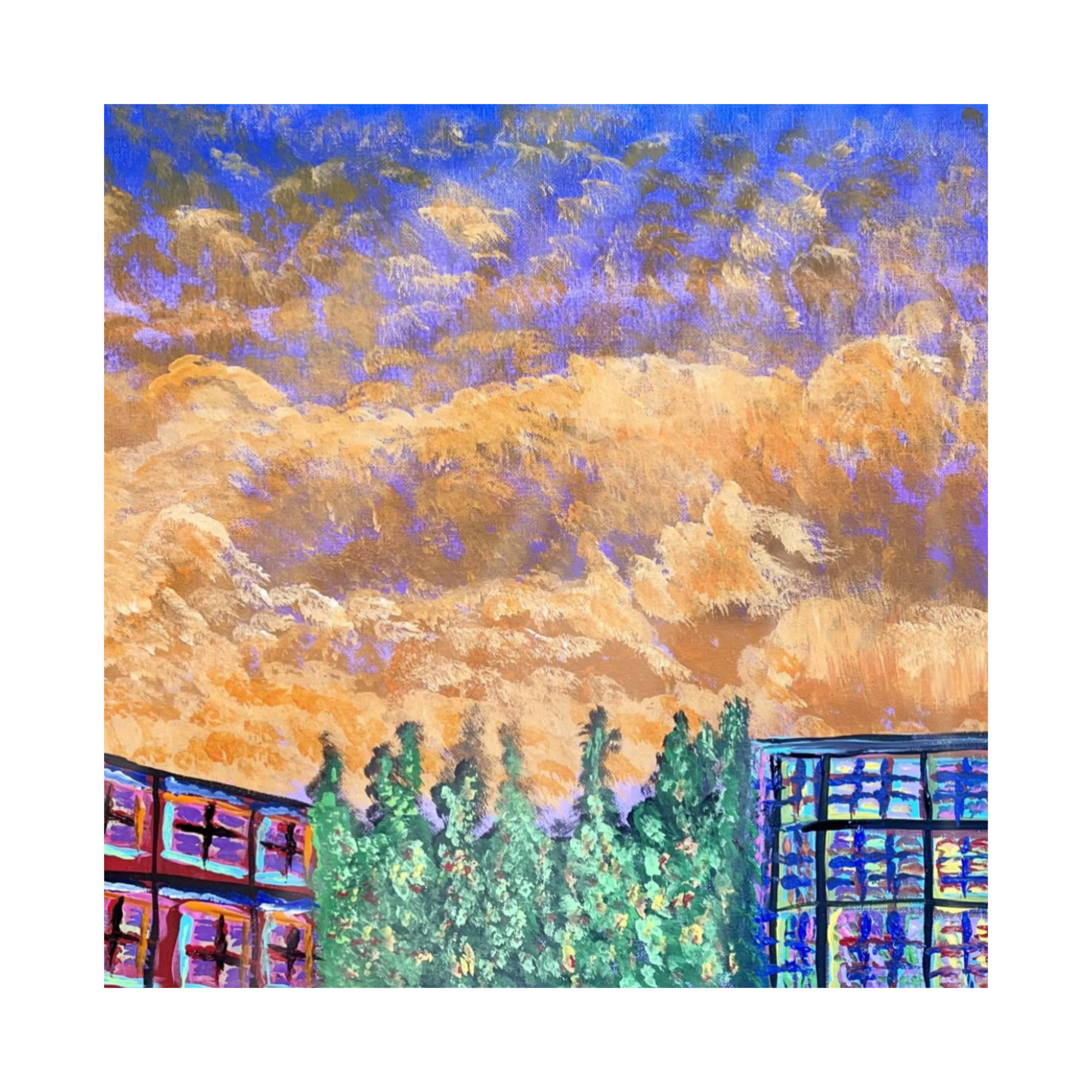 "Beautiful Sky on a Terrible Day" Single Glass Coaster