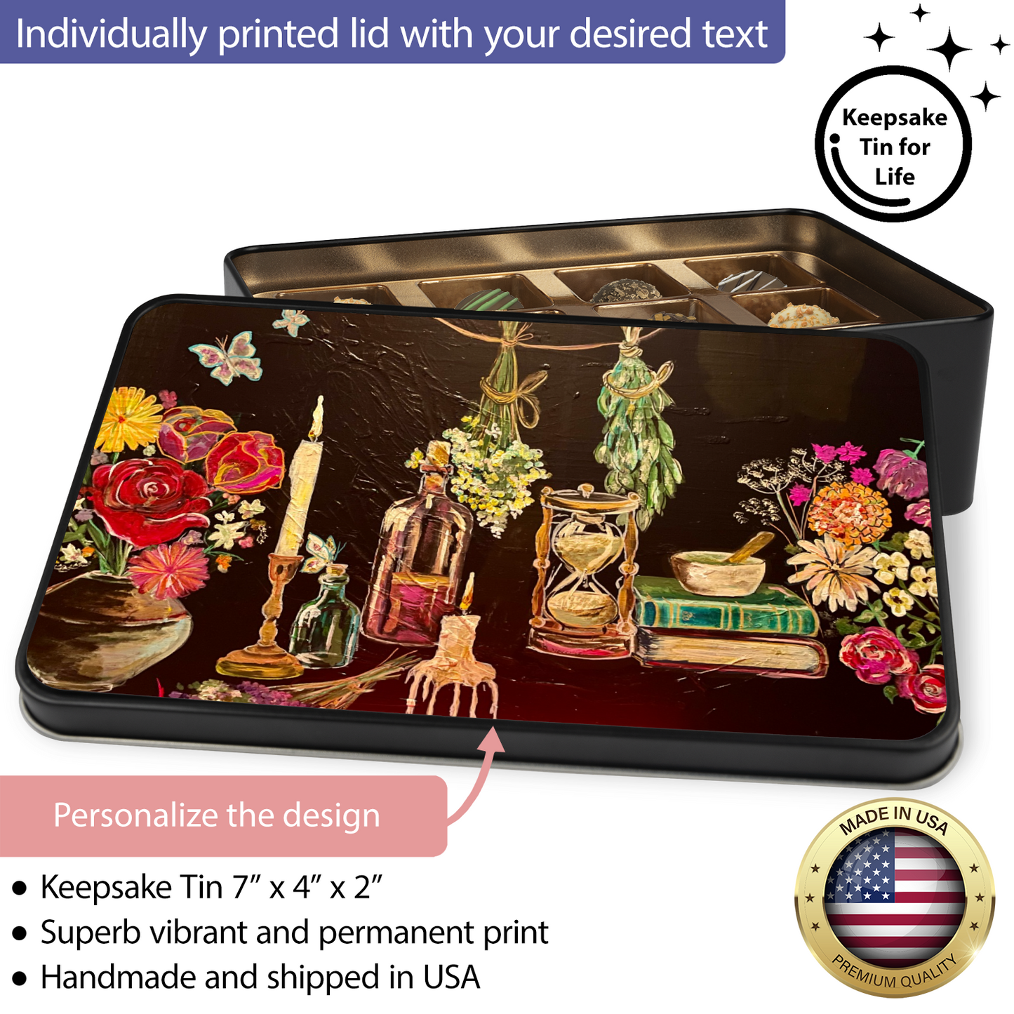 Handmade Chocolate Truffles with "Sarah's Apothecary" Tin