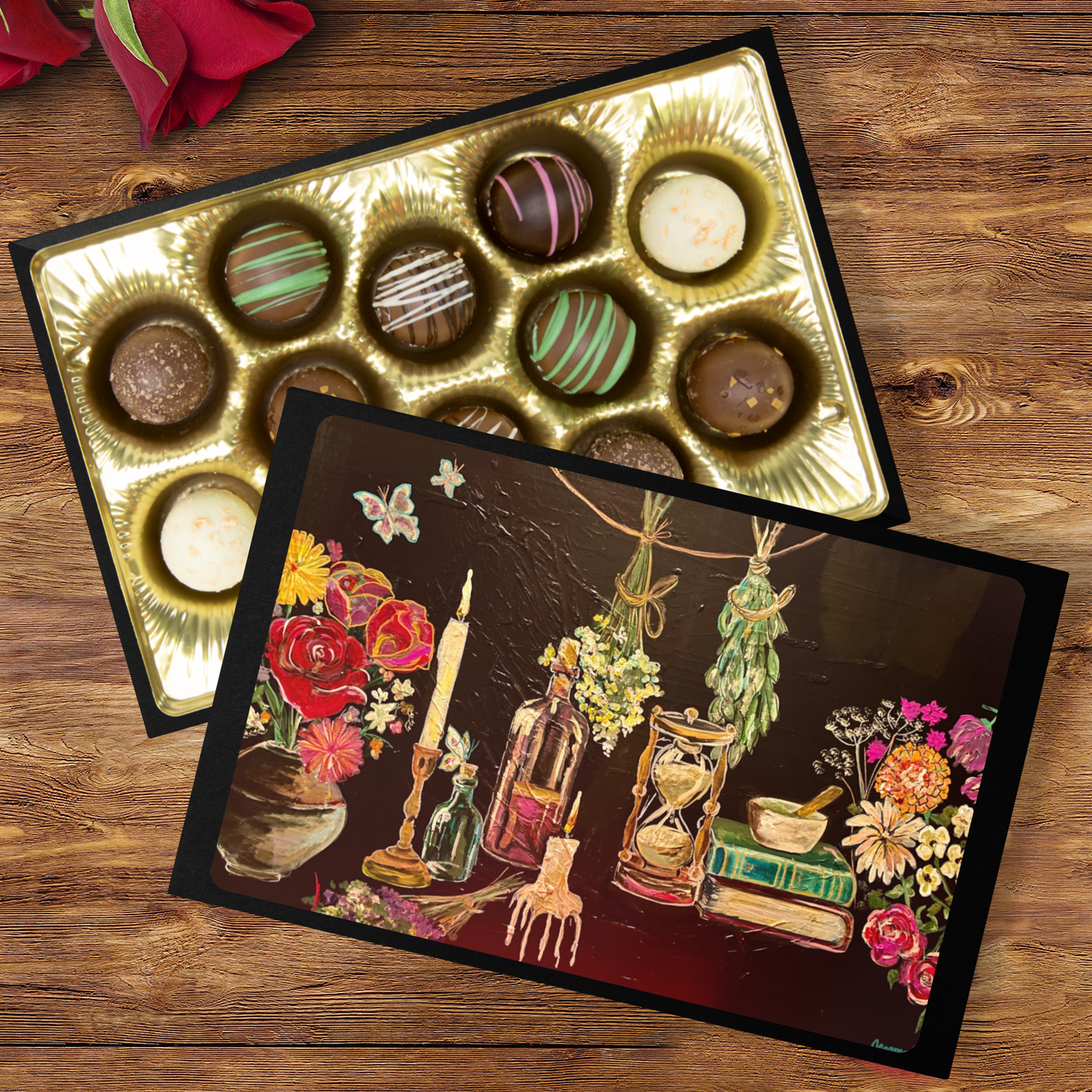 Handmade Chocolate Truffles with "Sarah's Apothecary" Box