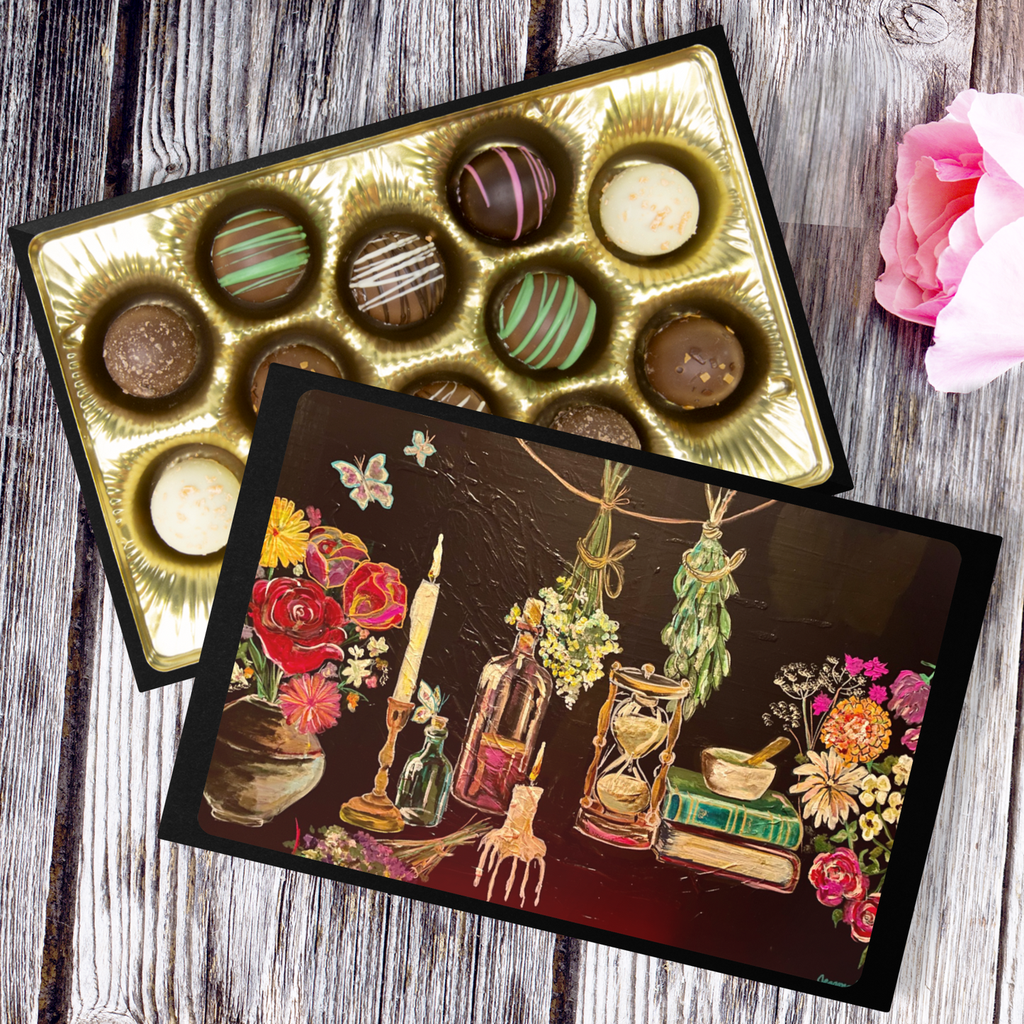 Handmade Chocolate Truffles with "Sarah's Apothecary" Box