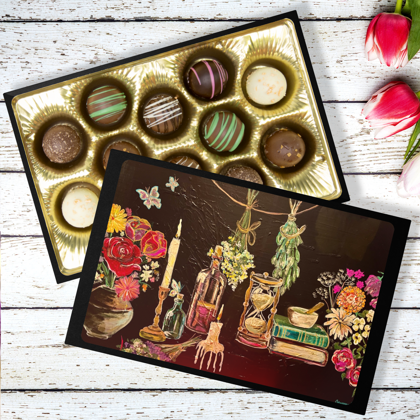 Handmade Chocolate Truffles with "Sarah's Apothecary" Box