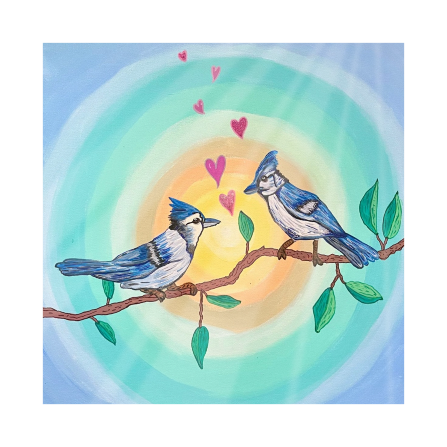 "Two Sisters" Single Glass Coaster