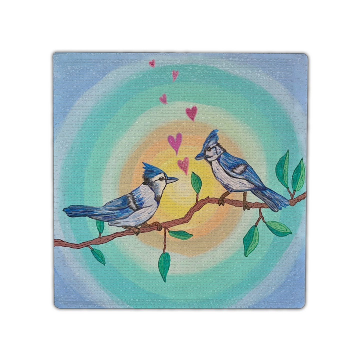"Two Sisters" Single Linen Coaster