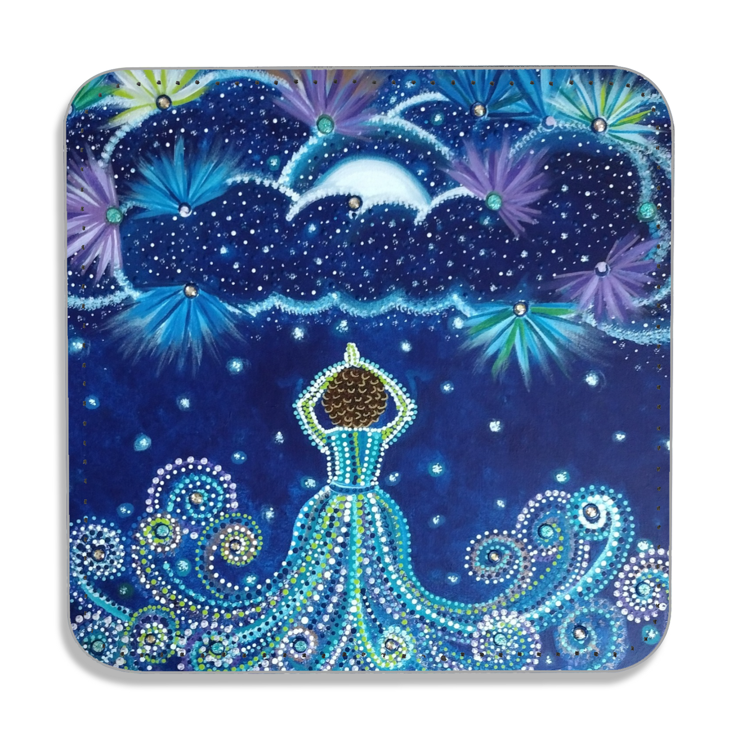 "Rachel" Single Vegan Leather Coaster