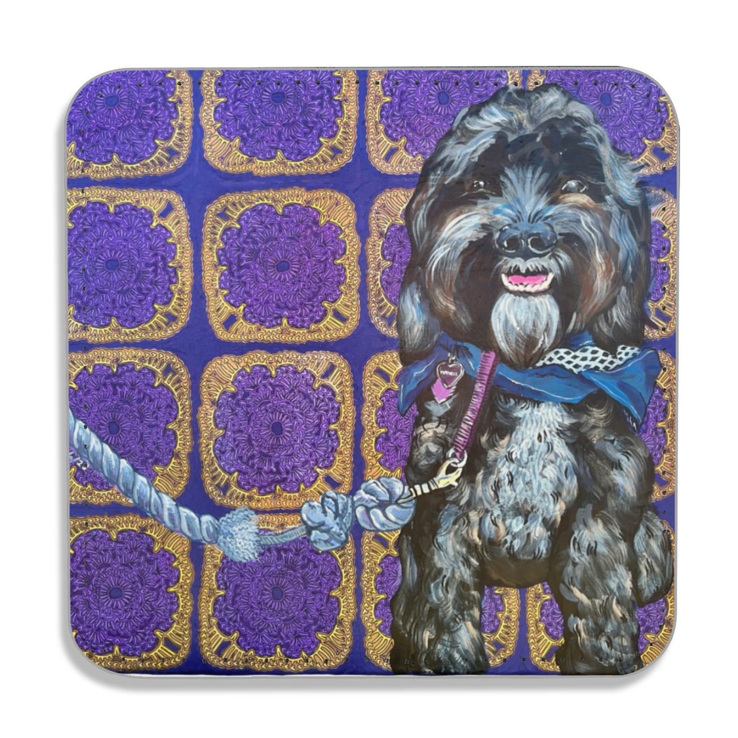 "Maybell" Single Vegan Leather Coaster