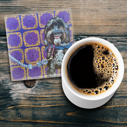 "Maybell" Single Glass Coaster